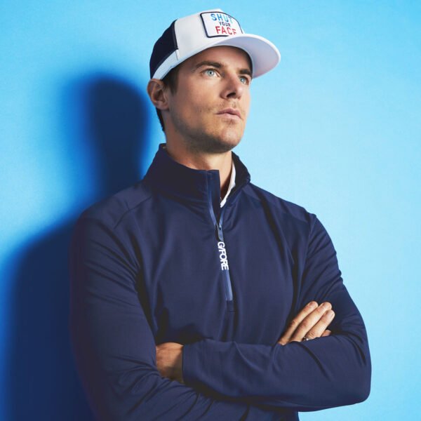 G/FORE Brushed Back Tech Quarter Zip Twilight - Image 4